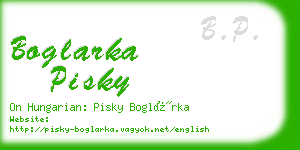 boglarka pisky business card